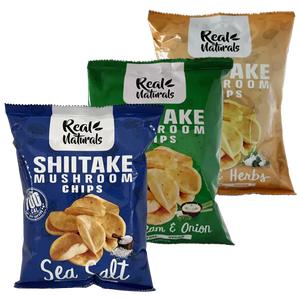 Real Naturals, Shiitake Mushroom Chips - Healthy Snacks NZ