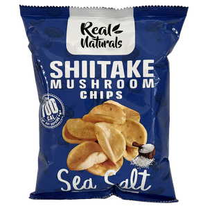 Real Naturals, Shiitake Mushroom Chips, Sea Salt - Healthy Snacks NZ