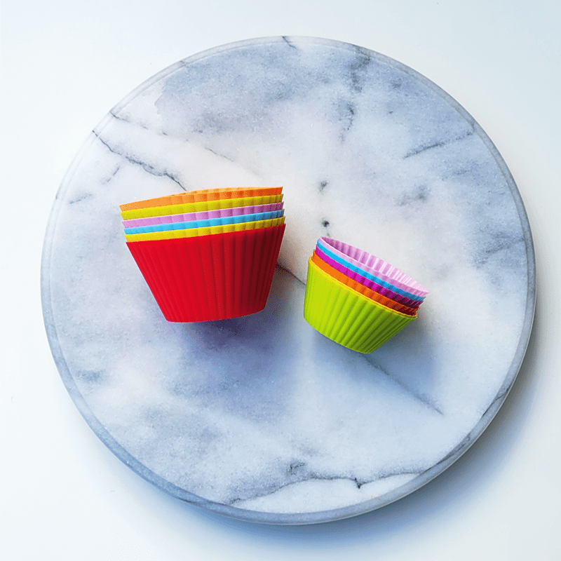 (6pc) Premium Extra Thick Jumbo Silicone Food Cups, Mixed Colours - Healthy Snacks NZ