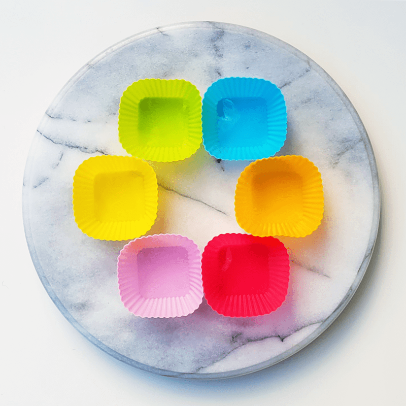(6pc) Silicone Food Cups, Assorted - Healthy Snacks NZ