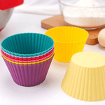 Load image into Gallery viewer, (6pc) Premium Extra Thick Jumbo Silicone Food Cups, Mixed Colours
