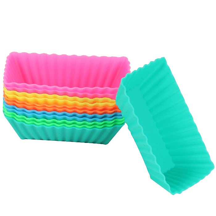 (6pc) Silicone Food Cups, Rectangular