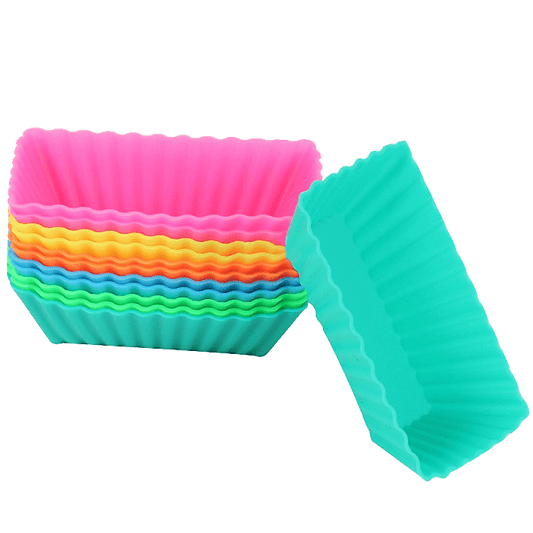 (6pc) Silicone Food Cups, Rectangular - Healthy Snacks NZ