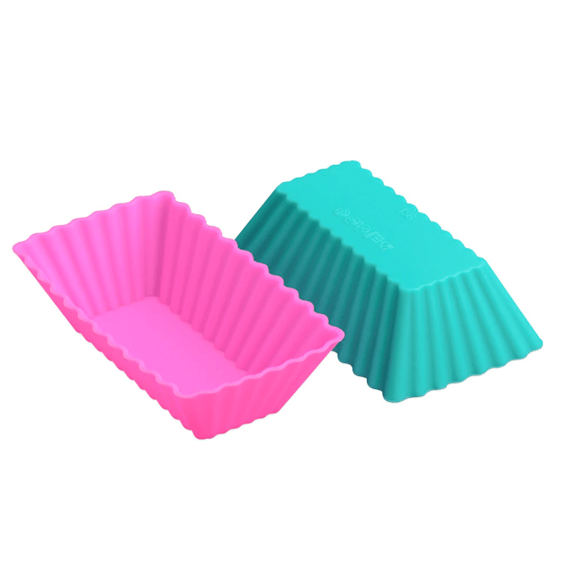 (6pc) Silicone Food Cups, Rectangular - Healthy Snacks NZ