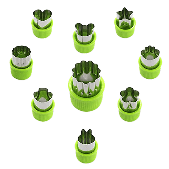 (9pc) Stainless Steel Fruit & Vege Cutters Set