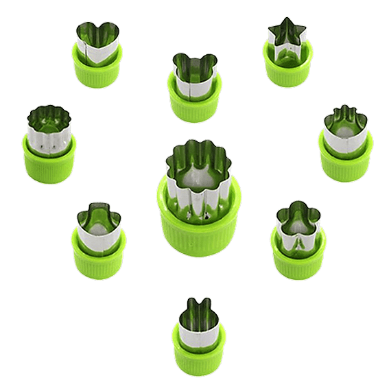 (9pc) Stainless Steel Fruit & Vege Cutters Set - Healthy Snacks NZ