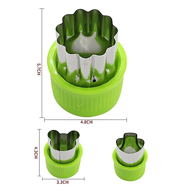 (9pc) Stainless Steel Fruit & Vege Cutters Set - Healthy Snacks NZ