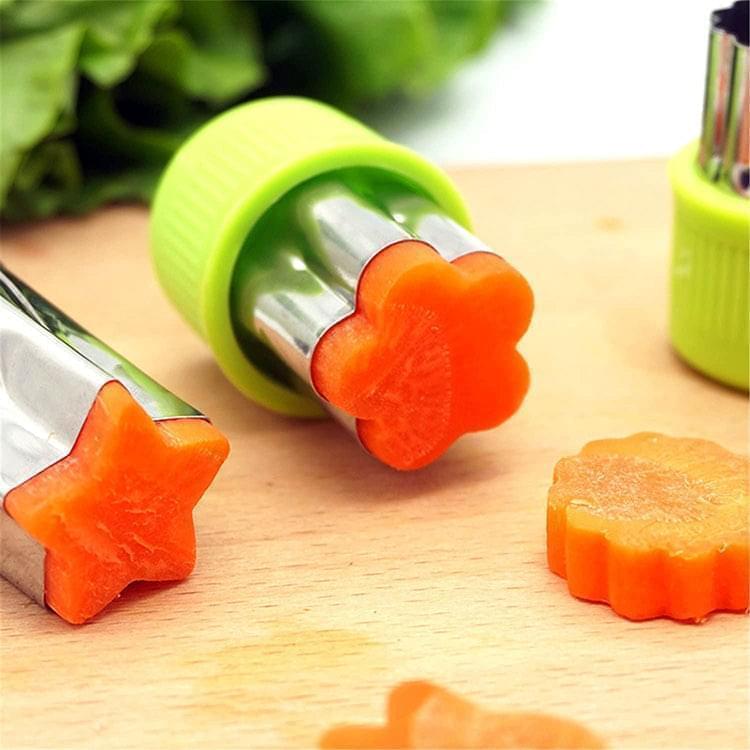 (9pc) Stainless Steel Fruit & Vege Cutters Set - Healthy Snacks NZ