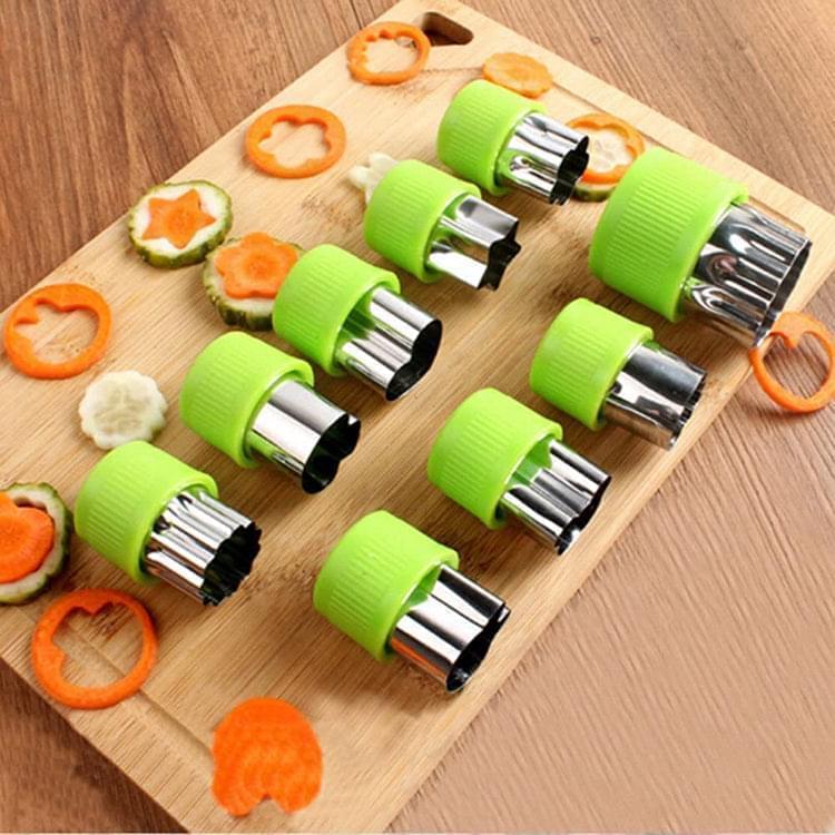 (9pc) Stainless Steel Fruit & Vege Cutters Set - Healthy Snacks NZ
