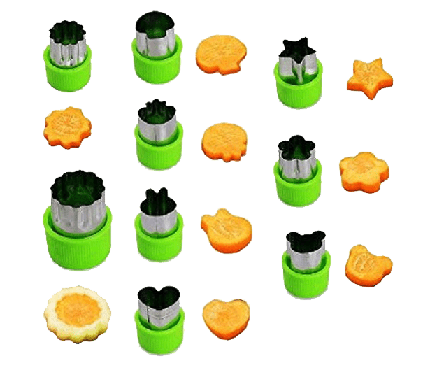 (9pc) Stainless Steel Fruit & Vege Cutters Set - Healthy Snacks NZ