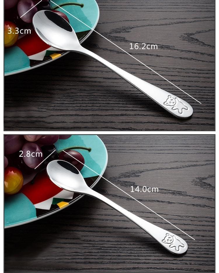 (4pc) Stainless Steel Kids Cutlery Set