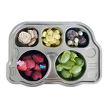 Load image into Gallery viewer, Stainless Steel Kids Divided Plate - Bus - Healthy Snacks NZ - Fast Shipping
