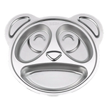 Load image into Gallery viewer, Stainless Steel Kids Divided Plate - Panda - Healthy Snacks NZ - Shop Online
