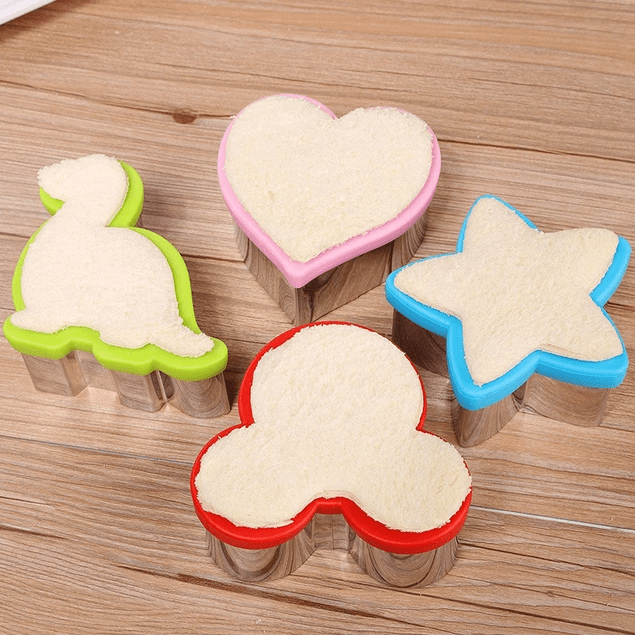 (4pc) Stainless Steel Sandwich Cutters Set