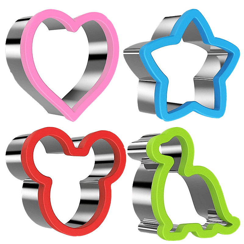 (4pc) Stainless Steel Sandwich Cutters Set