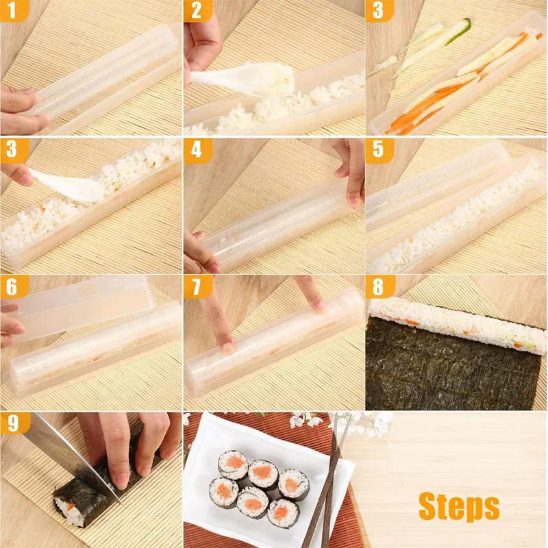 Simple Sushi Mould Thin Roll - Healthy Snacks NZ - Practical Steps/Instruction