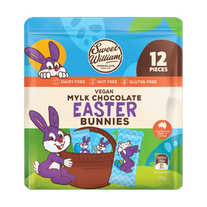 Sweet William, Easter Bunnies, Vegan Chocolate, Multipack (V/DF/GF), 155g - Healthy Snacks NZ