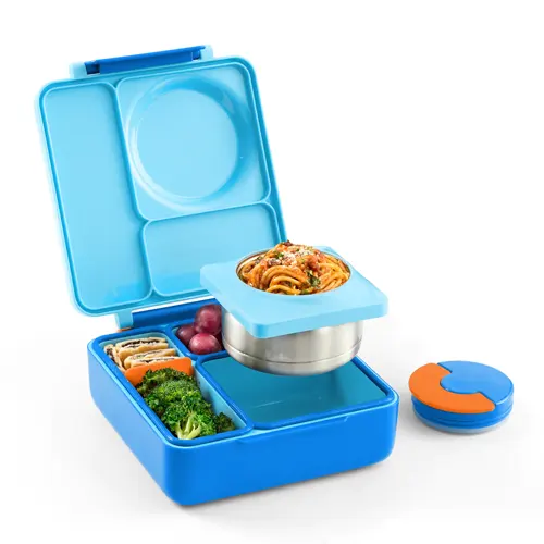 OmieBox V.2 Thermal Hot & Cold Lunchbox, Blue Sky - Healthy Snacks NZ