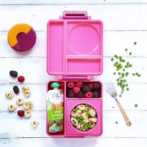 OmieBox V.2 Thermal Hot & Cold Lunchbox, Pink Berry - Healthy Snacks NZ