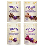 Load image into Gallery viewer, VIBERI, Organic Chocolate Rolled Blackcurrants, Assorted Flavours (GF), 90g - Healthy Snacks NZ
