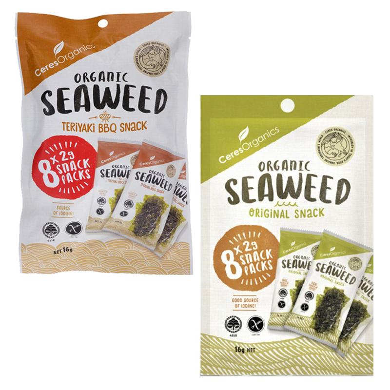 Organic Seaweed Snack, Multi-pack, 8 x 2g - Healthy Snacks NZ