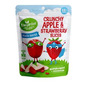Kiwigarden, Apple & Strawberry Slices. Freeze-dried, Yummy Kids Snack NZ.