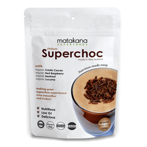 SuperChoc Hot/Cold Cacao Mix (GF/DF/V), 260g - Healthy Snacks NZ