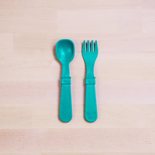 (2pc) Re-Play Utensils Teal - Healthy Snacks NZ