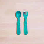 Load image into Gallery viewer, (2pc) Re-Play Utensils Teal - Healthy Snacks NZ
