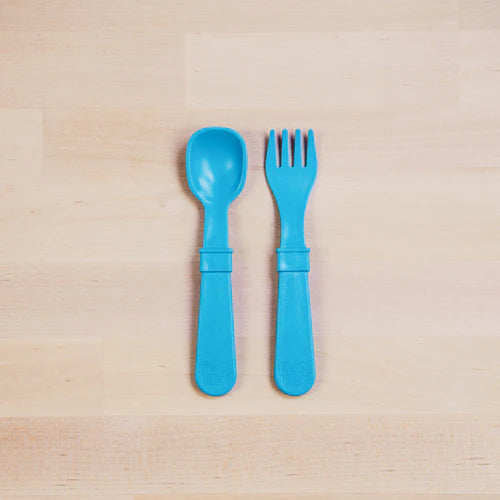 (2pc) Re-Play Utensils Sky Blue - Healthy Snacks NZ
