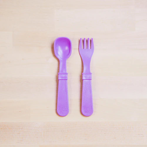 (2pc) Re-Play Utensils Purple - Healthy Snacks NZ