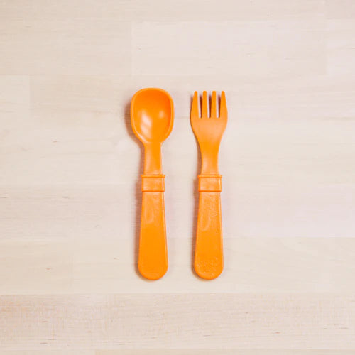 (2pc) Re-Play Utensils Orange - Healthy Snacks NZ