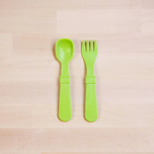 (2pc) Re-Play Utensils Lime Green - Healthy Snacks NZ