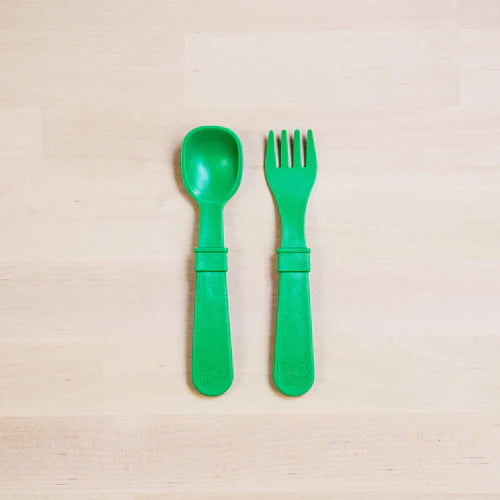 (2pc) Re-Play Utensils Kelly Green - Healthy Snacks NZ