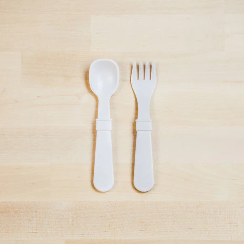 (2pc) Re-Play Utensils White - Healthy Snacks NZ