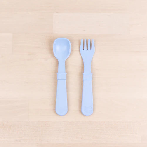 (2pc) Re-Play Utensils Ice Blue - Healthy Snacks NZ