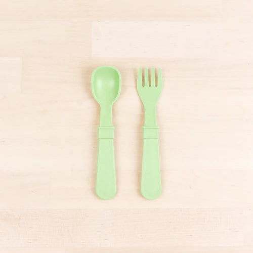 (2pc) Re-Play Utensils Sage - Healthy Snacks NZ