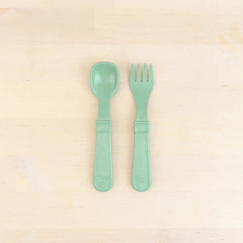 (2pc) Re-Play Utensils Sage - Healthy Snacks NZ